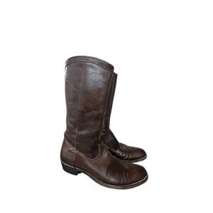 Frye Vintage Ryder Knee High Pull On Brown Western Cowgirl Heeled Boots Sz 9.5 B